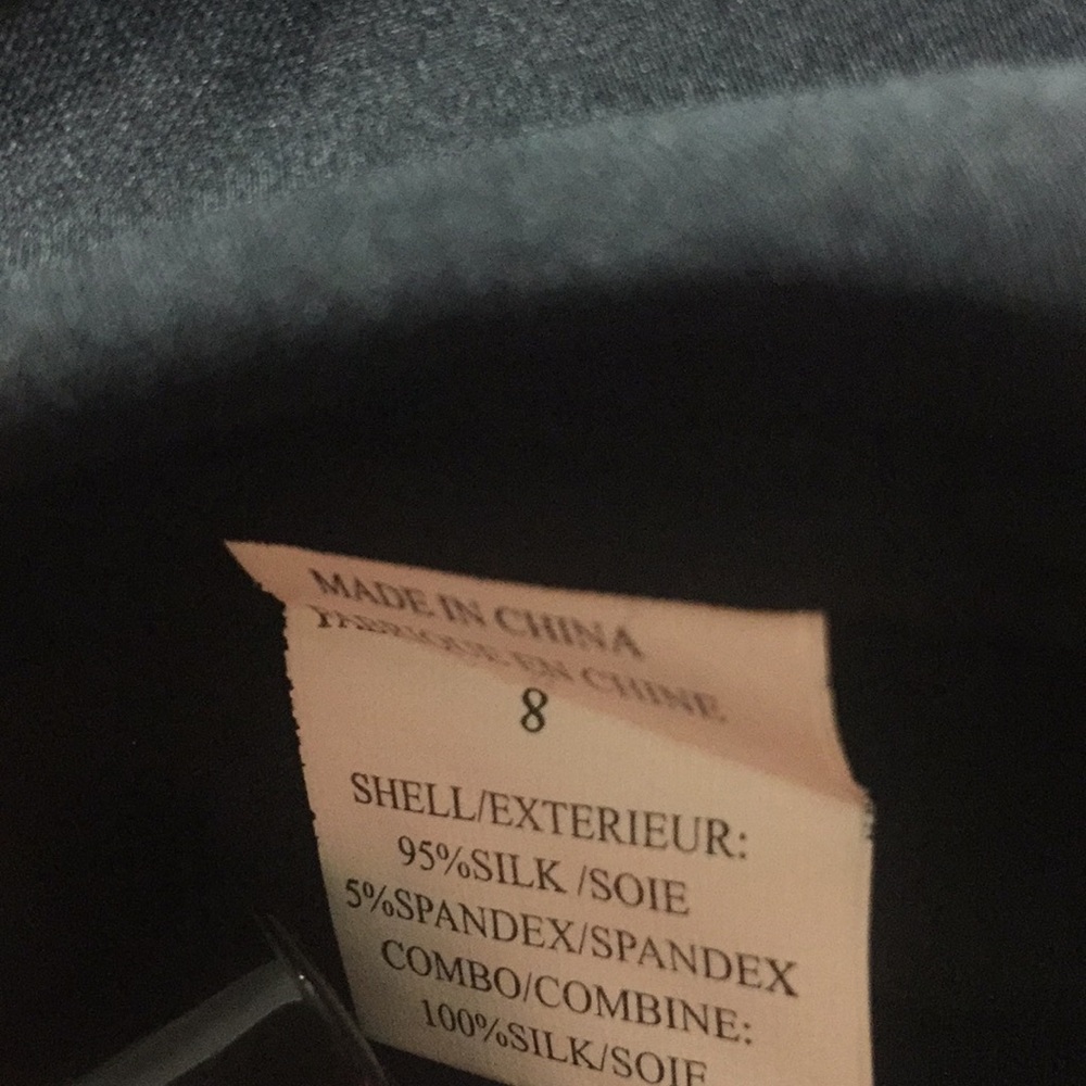 Theory W/Chain Black Silk Shift Dress - Picture 8 of 8